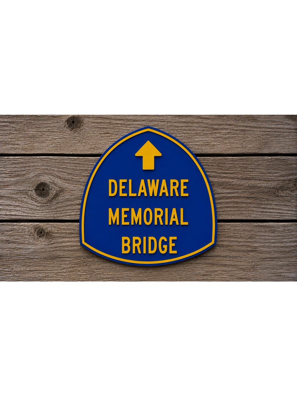 Delaware Memorial Bridge Sign Arrow Exit Highway Interstate Travel Toll Road